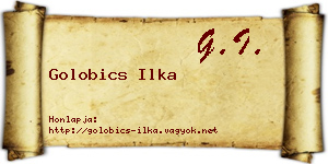 Golobics Ilka névjegykártya